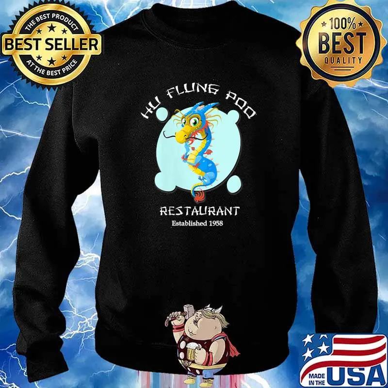 Hu Flung Poo Restaurant Established 1958 Dragon Shirt Sweater
