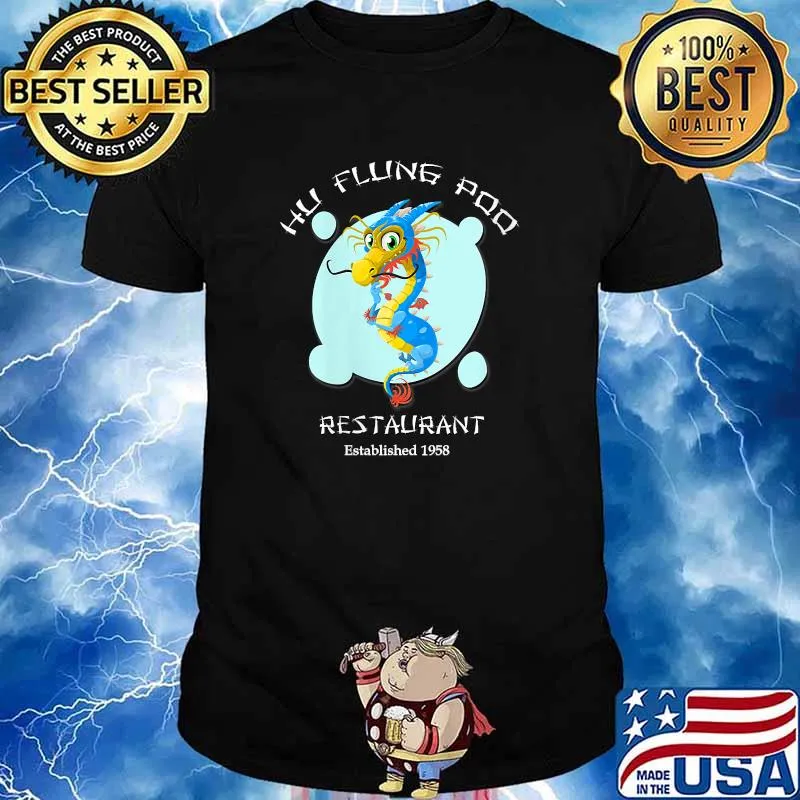 Hu Flung Poo Restaurant Established 1958 Dragon Shirt