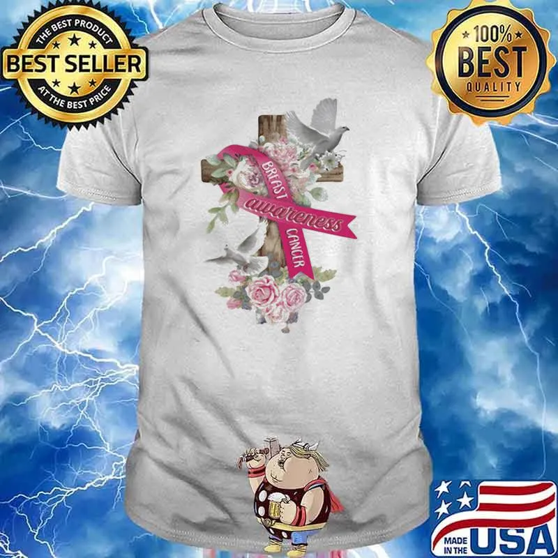 I Breast Cancer Awareness Dove Flower Shirt