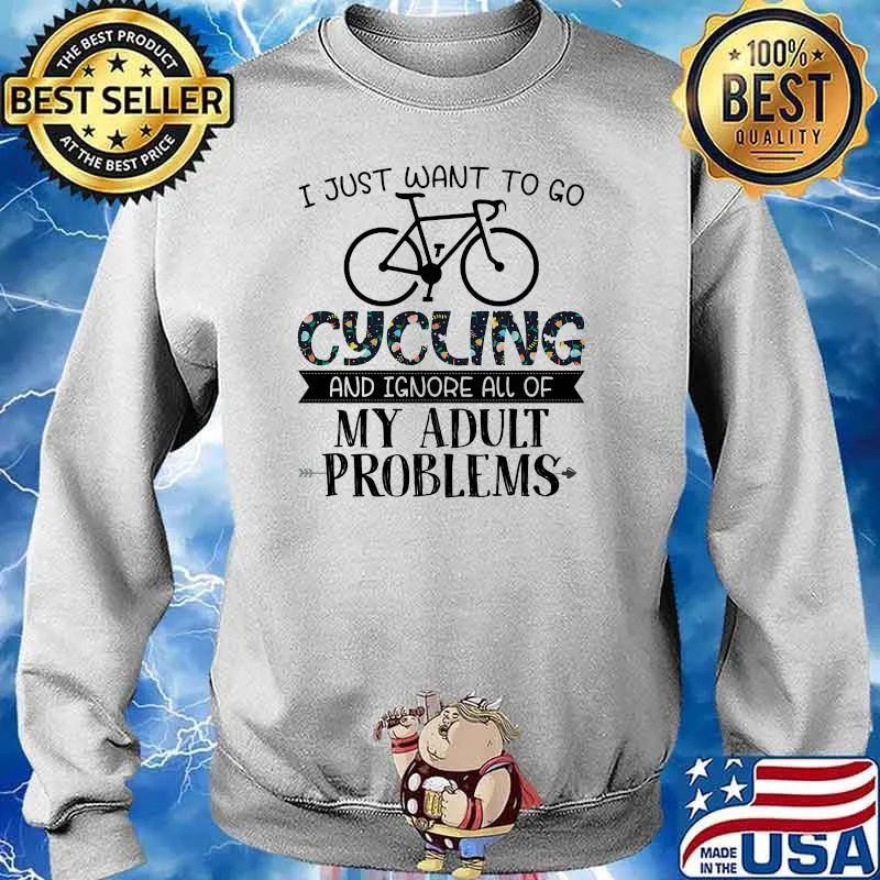 I just want to go cycling and ignore all of my adult problems flower Sweater