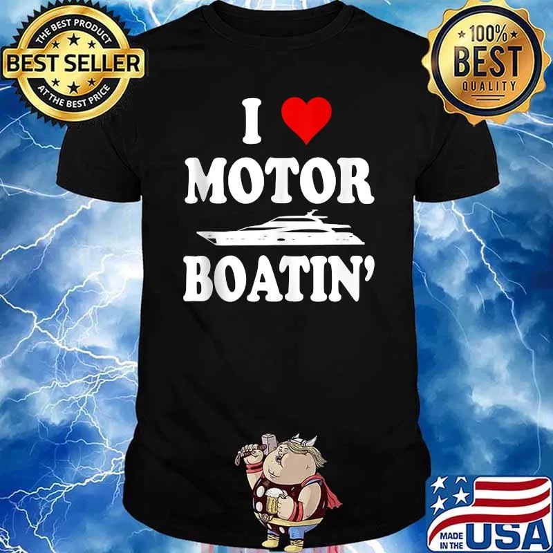 I Love Motorboatin' Heart Red T-Shirt