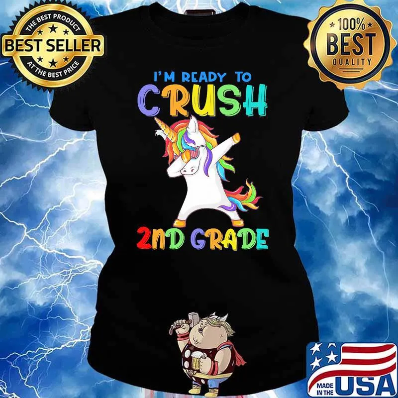 I'm Ready To Crush 2nd grade unicorn dabbing Back To School Shirt Ladies tee