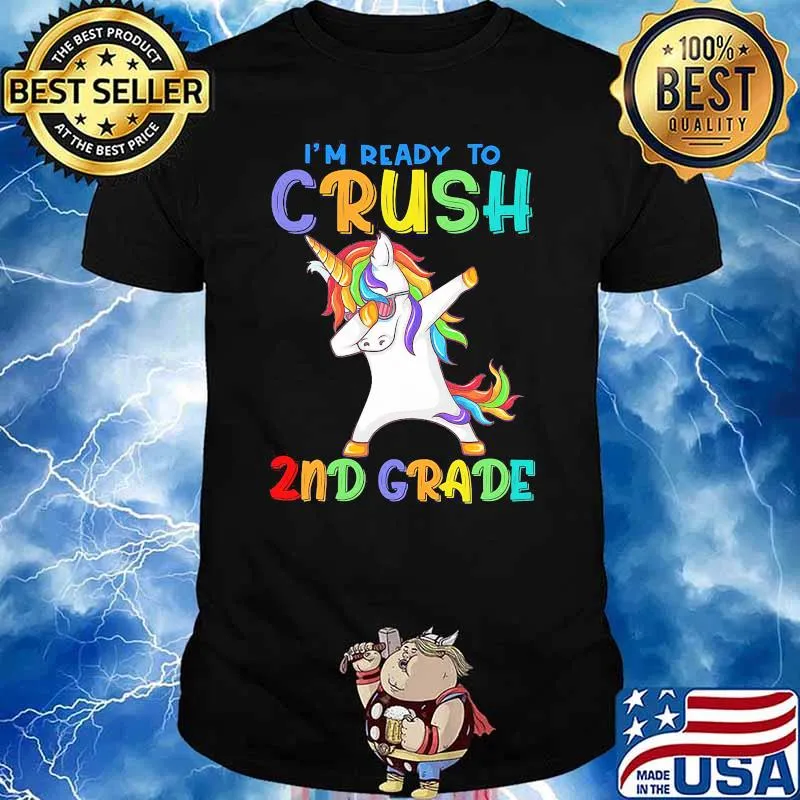 I'm Ready To Crush 2nd grade unicorn dabbing Back To School Shirt