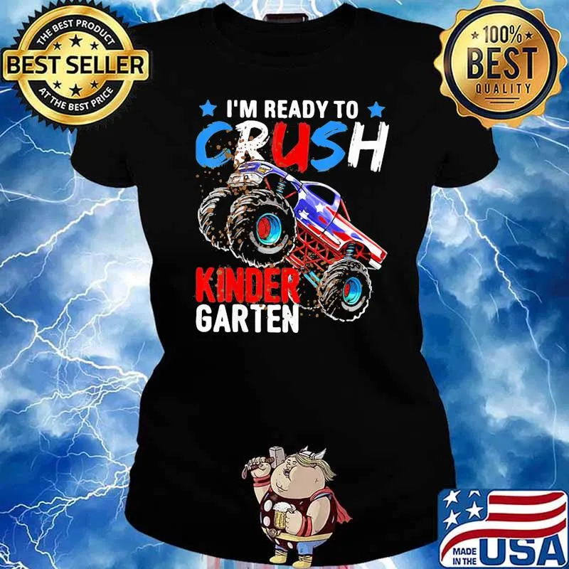 I'm Ready To Crush Kindergarten american flag s Ladies tee