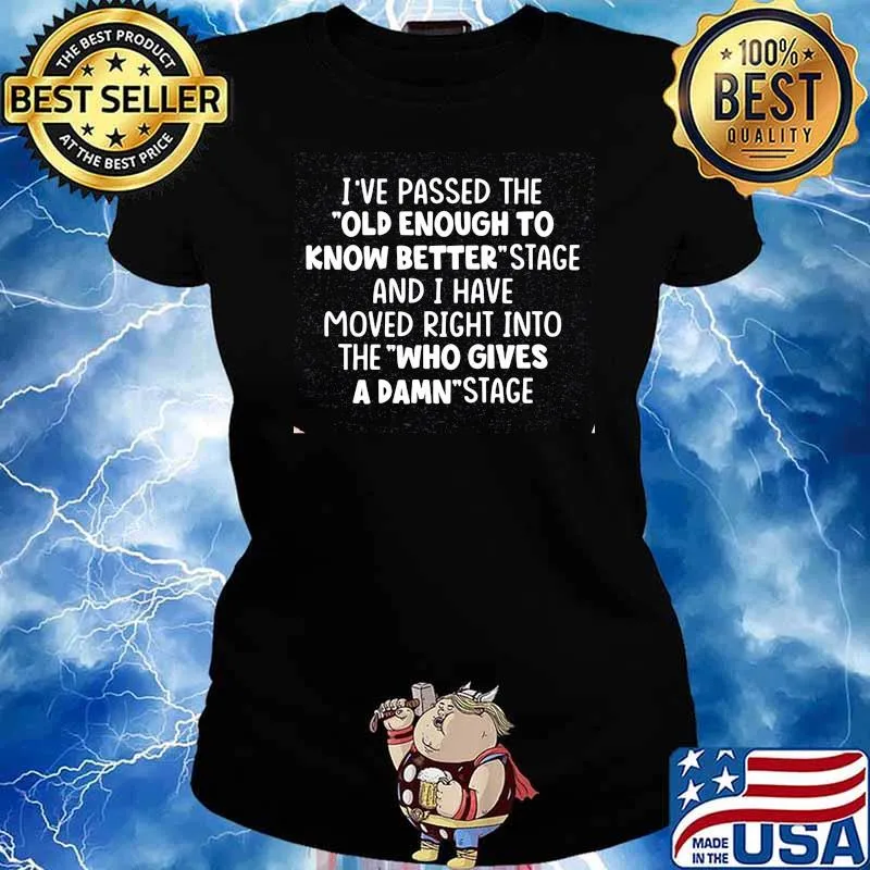I've Passed The Old Enough To Know Better Stage And I Have Moved Right Into The Who Gives A Damn Stage Shirt Ladies tee