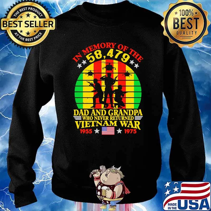 In memory of the dad and grandpa who never returned vietnam war flag Sweater
