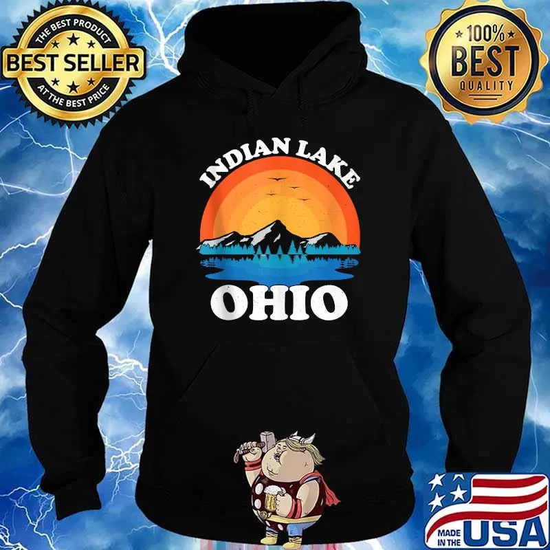 Indian Lake Ohio Summer Vacation Vintage Sunset Shirt Hoodie