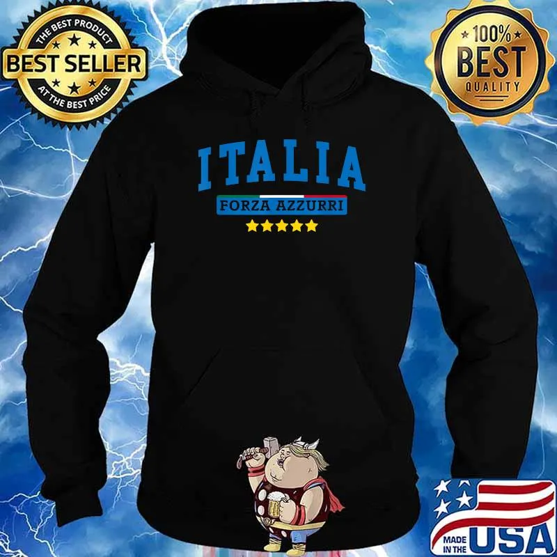 Italia Forza Azzurri 5 stars Soccer Italy Flag Football 2021 T-Shirt Hoodie