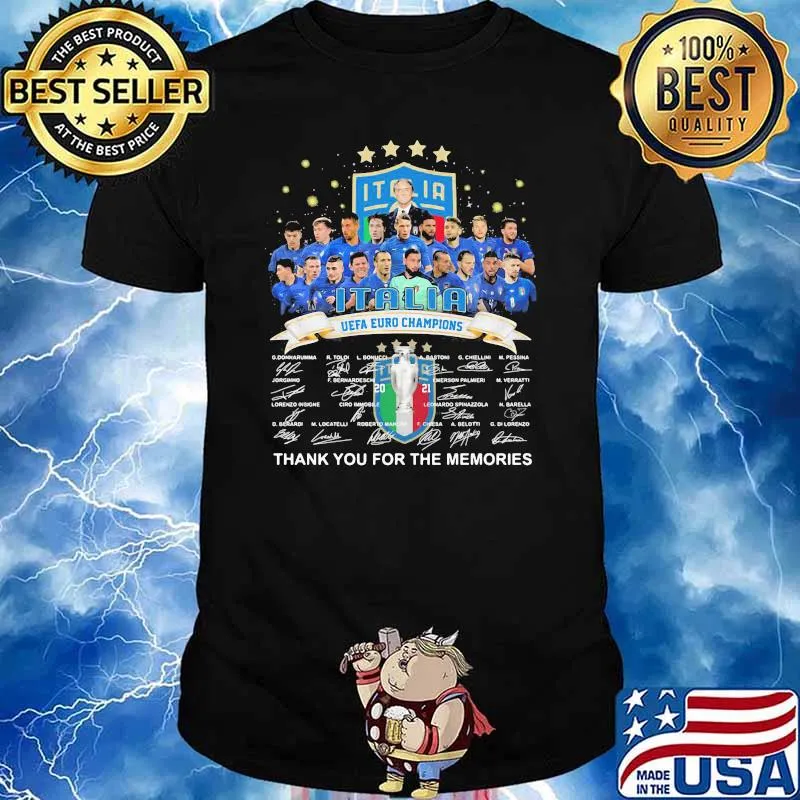 Italia UEFA EURO Champion Thank You For The Memories Shirt