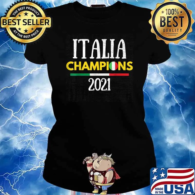Italy Champions 2021 Italian Football Fan T-Shirt Ladies tee