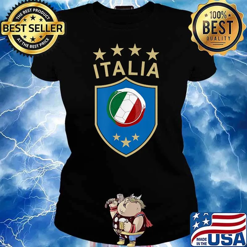 Italy Soccer - Italian Italia Flag Football Player T-Shirt Ladies tee