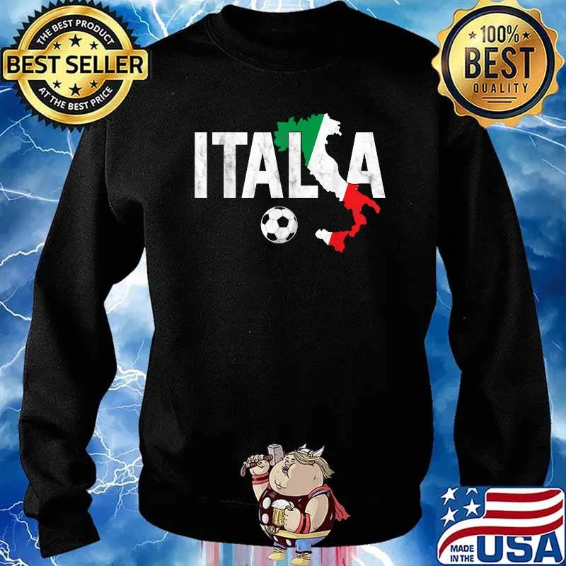 Italy Soccer Shirt Italian Italia Forza Azzurri Soccer Fan Shirt Sweater