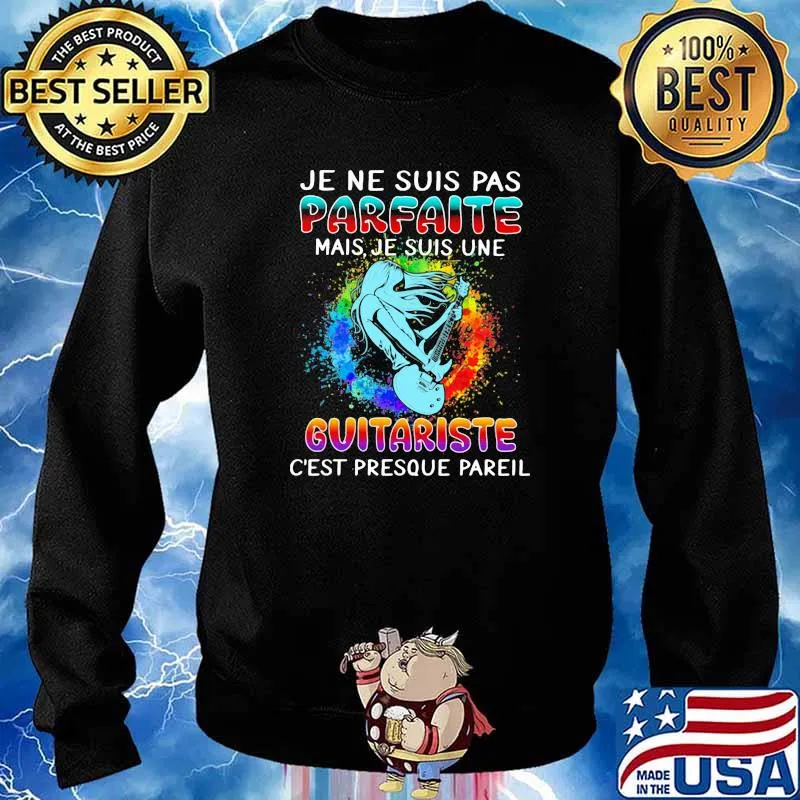 Je ne suis pas parfait mais je suis guitarite c'est presque pareil watercolor s Sweater