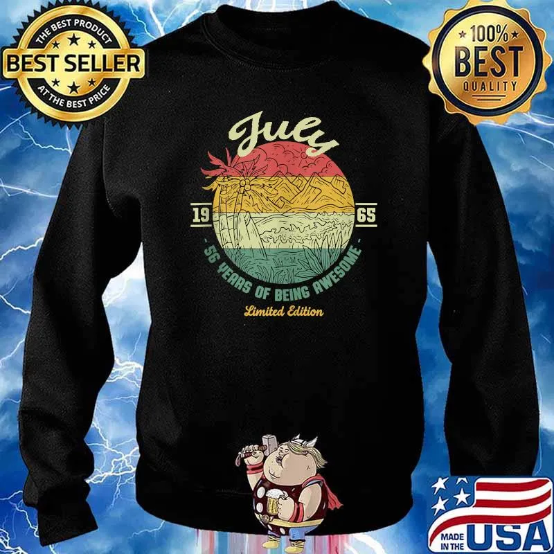 July 1965 56 Years of Being Awesome Birthday Vintage T-Shirt Sweater