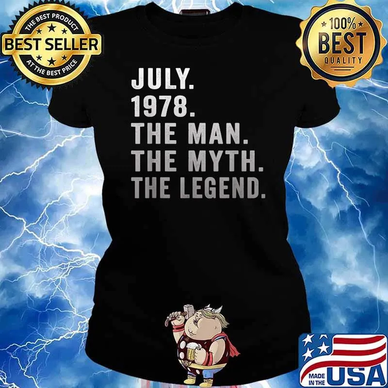 July 1978 the man the myth le legend t-s Ladies tee