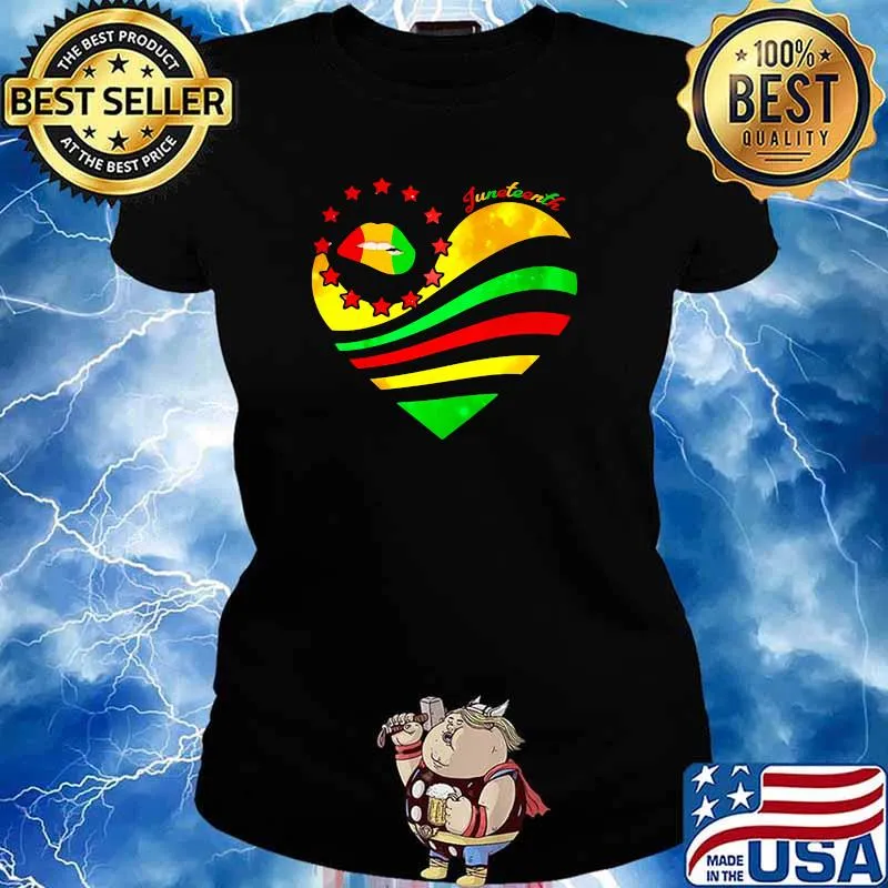 Juneteenth heart love s Ladies tee