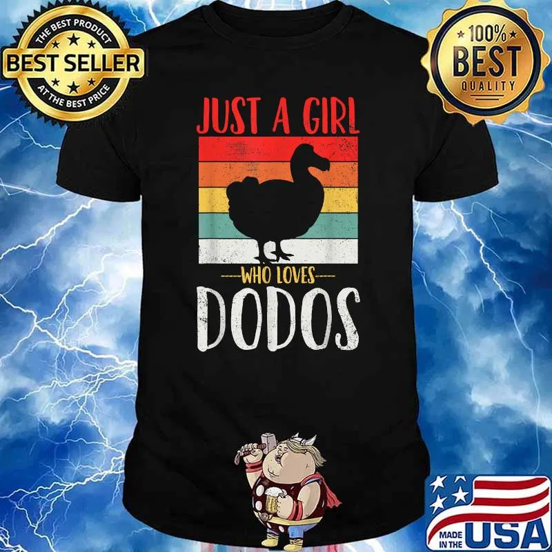 Just a Girl Who Loves Dodos Bird Vintage T-Shirt