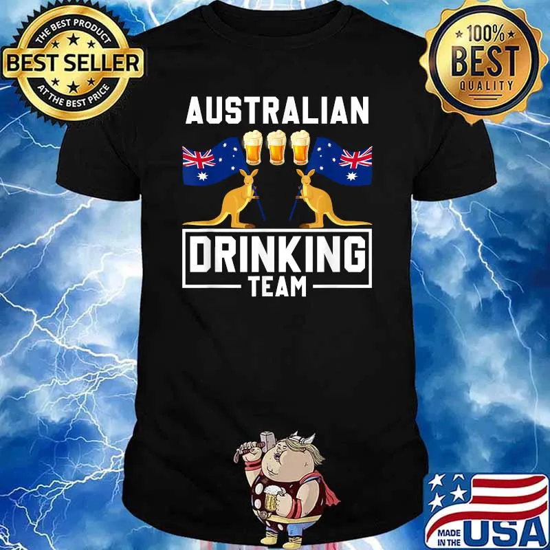 Kangaroo Australian Drinking Team Beer Drinker Australia T-Shirt