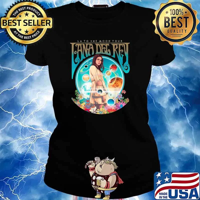 Lato The Moon Tour Lana Del Reys Flower T-Shirt Ladies tee