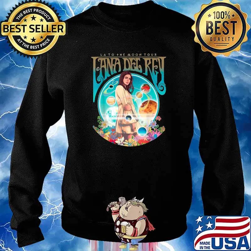 Lato The Moon Tour Lana Del Reys Flower T-Shirt Sweater