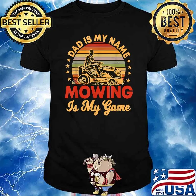 Lawn Mower Dad Lawnmower Rotary Mowing Garden Grass Vintage T-Shirt