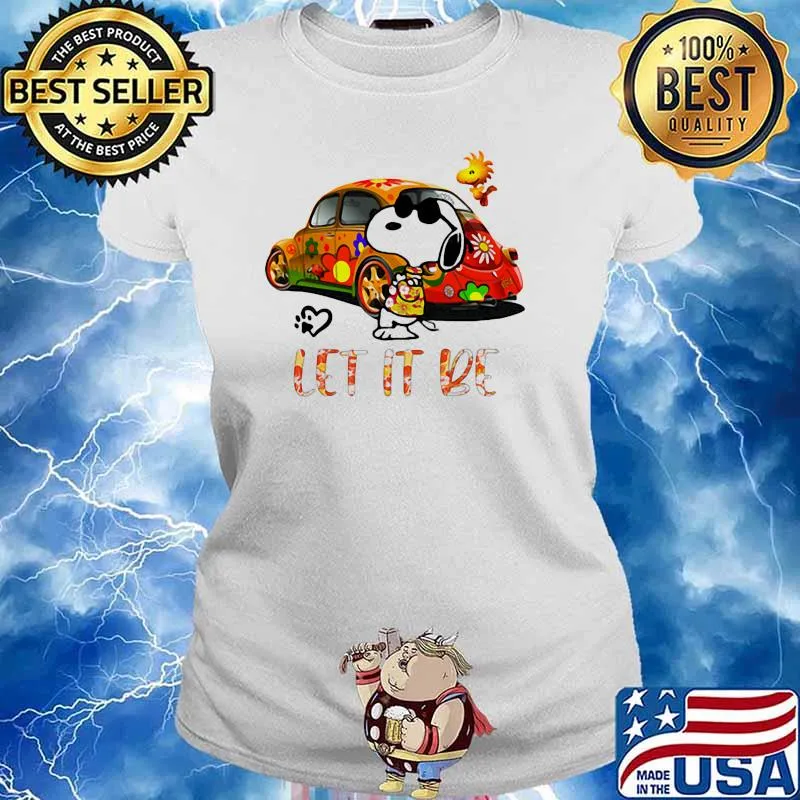 Let it be snoopy summer vacation s Ladies tee