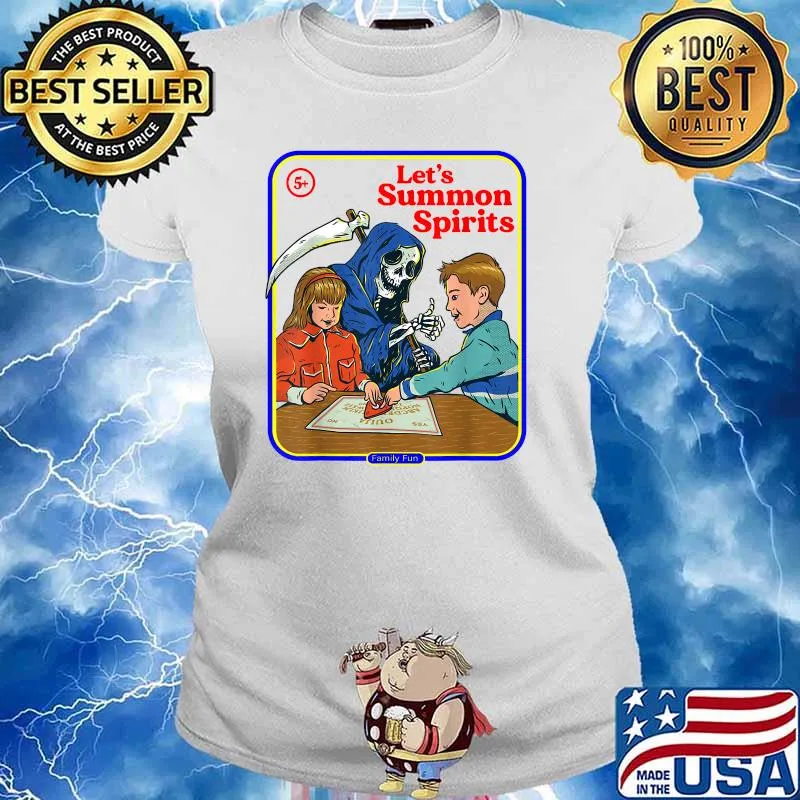 Let's Summon Spirits Skull T-Shirt Ladies tee