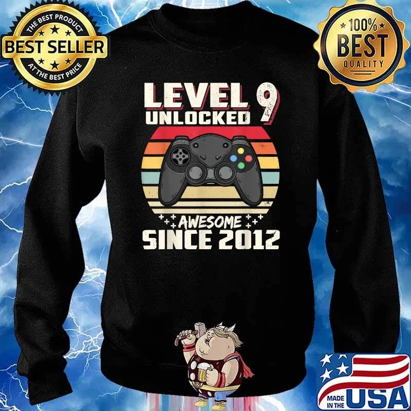 Level 9 Unlocked Awesome 2012 Video Vintage T-Shirt Sweater