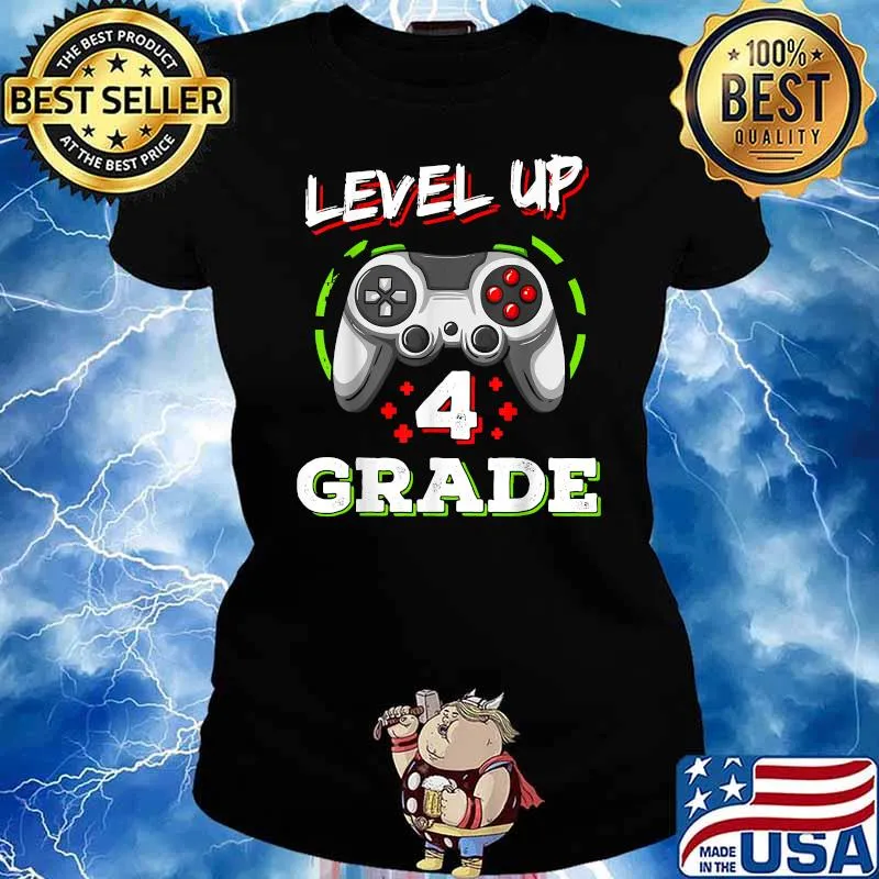 Level Up 4th Grade Back To School T-Shirt Ladies tee