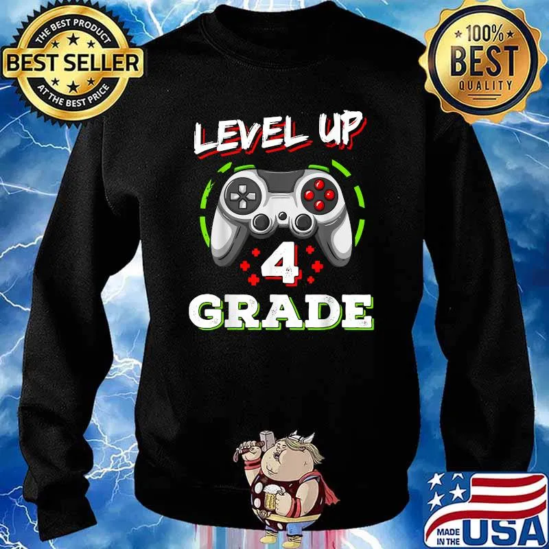 Level Up 4th Grade Back To School T-Shirt Sweater