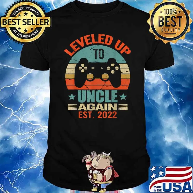 Leveled Up To Uncle Again 2022 Vintage T-Shirt