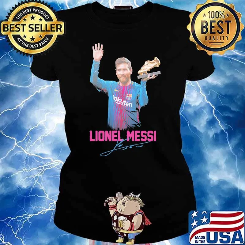 Lionel Messi 10 Champion Soccer Shirt Ladies tee