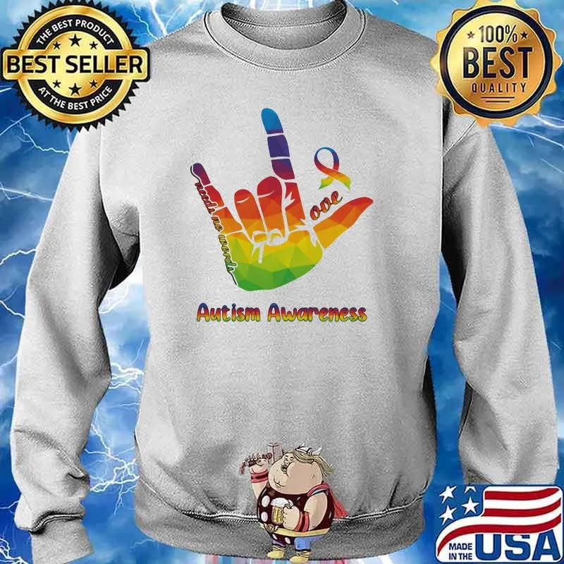 Love Needs No Words Autism Awareness Shirt Sweater