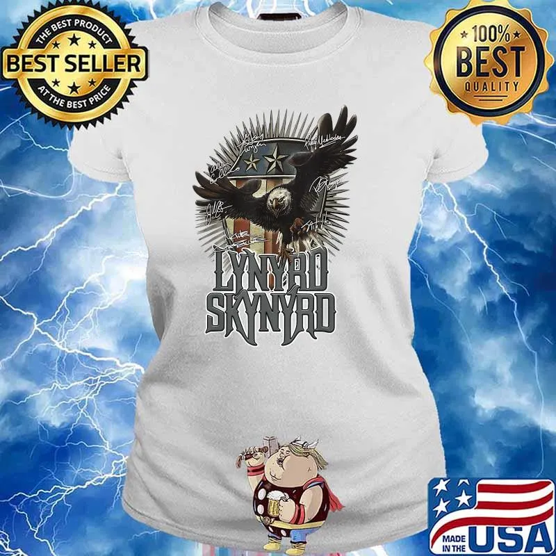 Lynyrds Skynyrds Art Music Legend Vintage Eagle T-Shirt Ladies tee