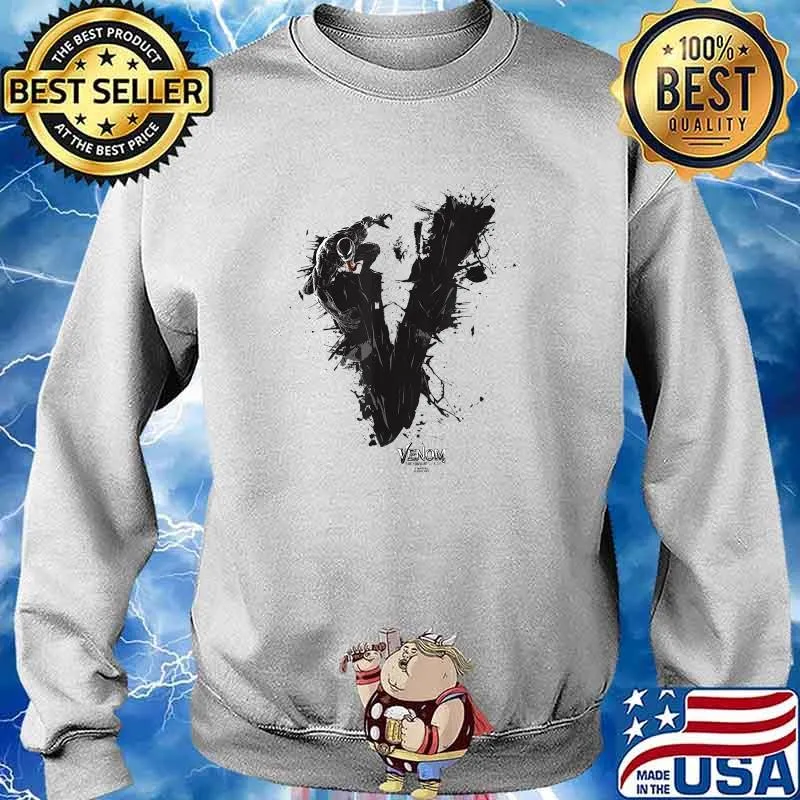 Marvel Venom Let There Be Carnage V Paint Splatter T-Shirt Sweater