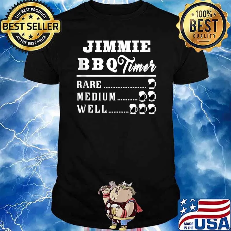 Mens Jimmie BBQ Timer Beer Drinking Funny Grilling Master Tank Top