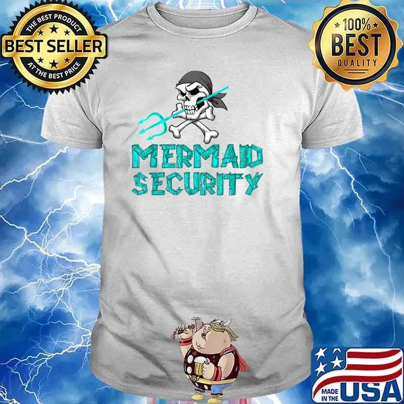 Mermaid Security Skull T-Shirt