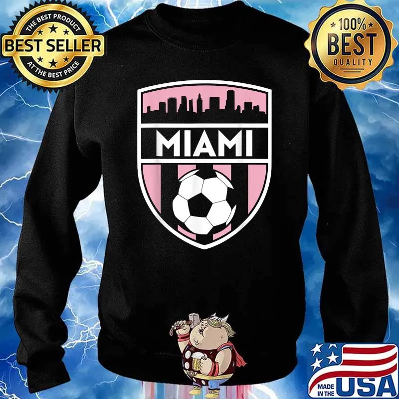 Miami Soccer Jersey Style Team Fan Flag T-Shirt Sweater