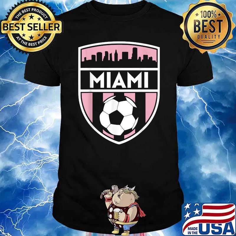 Miami Soccer Jersey Style Team Fan Flag T-Shirt