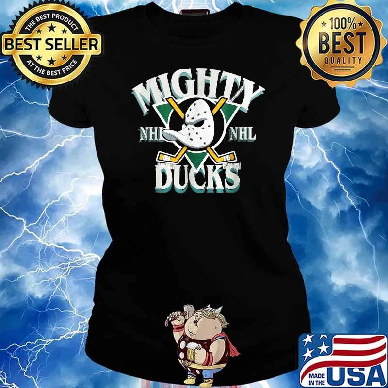 Mightys Ducks Of Anaheim Cosplay Hockey Holiday T-Shirt Ladies tee