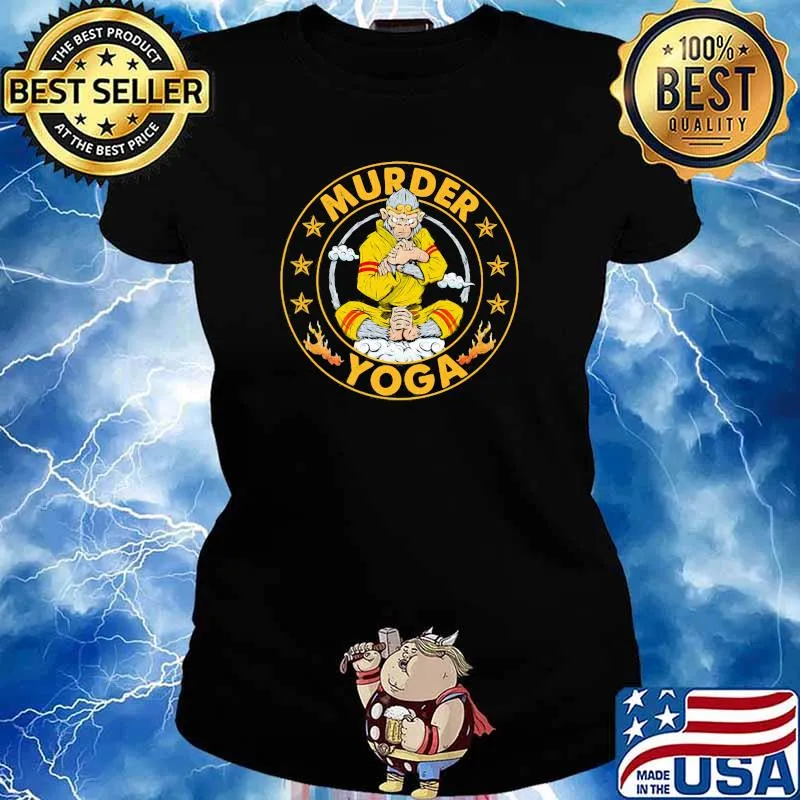 Murder Yoga Jiu Jitsu Monkey Shirt Ladies tee
