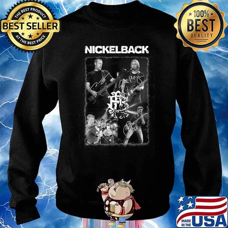 Nickelbacks Signatures Rock Band Legend 80s 90s T-Shirt Sweater