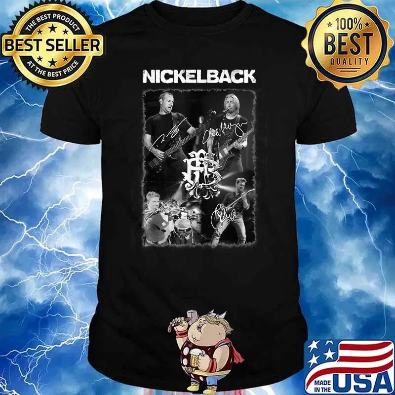 Nickelbacks Signatures Rock Band Legend 80s 90s T-Shirt