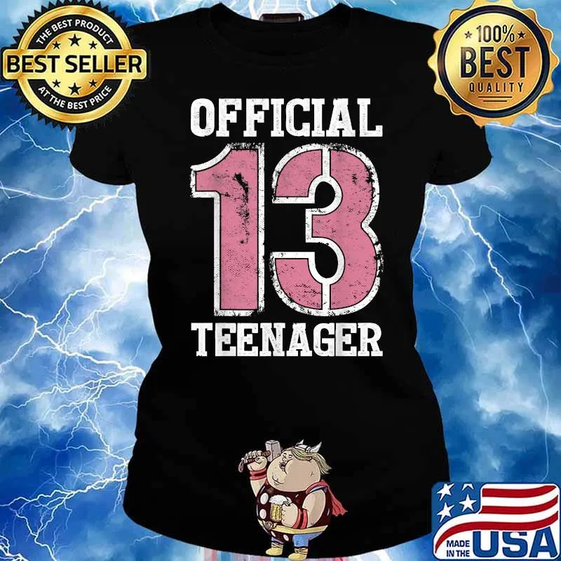 Official 13 Teenager 13th Birthday T-Shirt Ladies tee