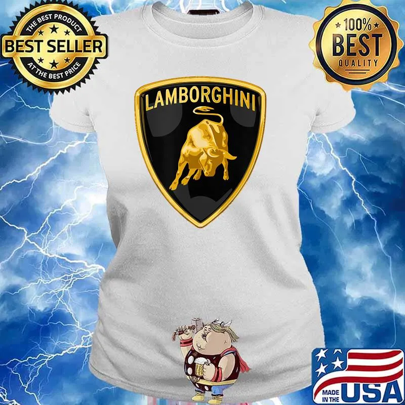 Official Lamborghini Fashion Logo T-Shirt Ladies tee