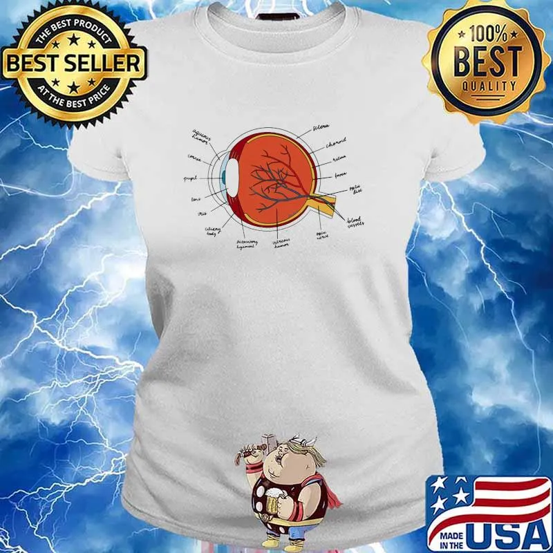 Optometry Anatomy Eye Shirt Ladies tee