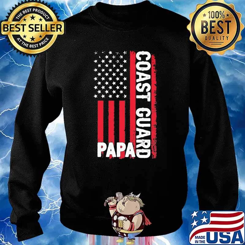 Papa coast cuard american flag s Sweater