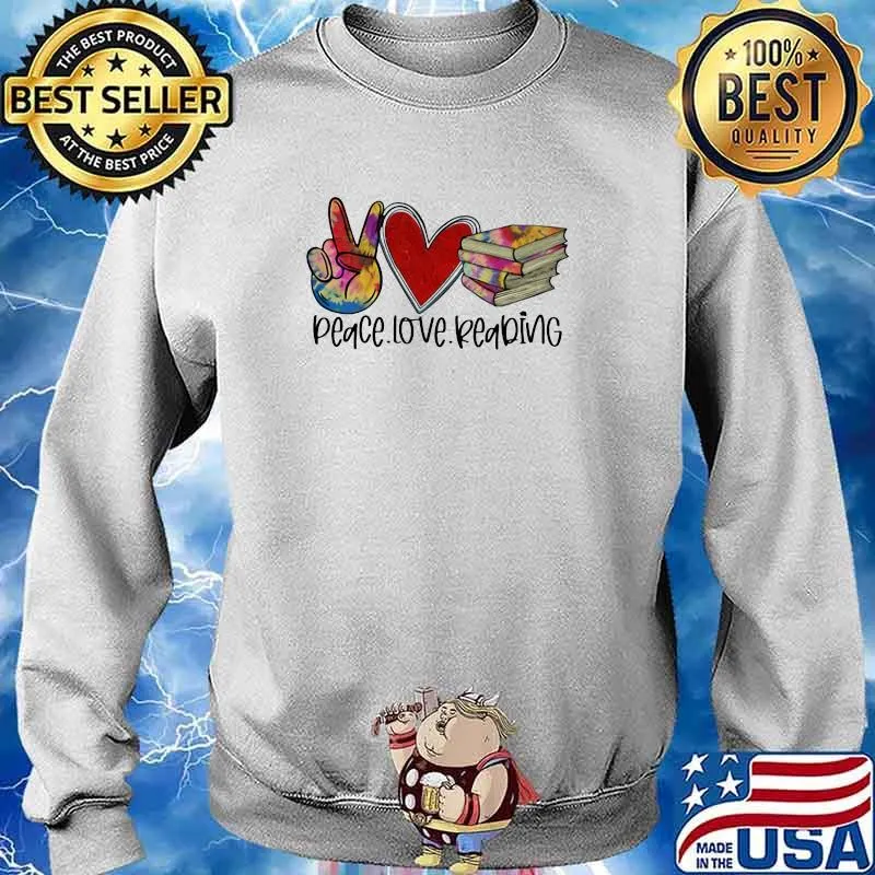 Peace Love Reading Watercolor Shirt Sweater