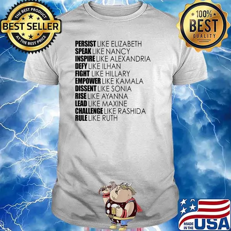 Persist Like Elizabeth Speak Like Nancy Inspire Like Alexabdria T-Shirt