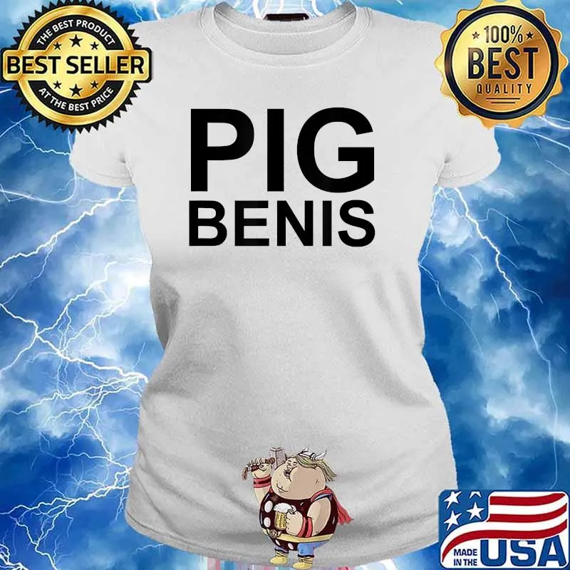 PIG BENIS The World's Largest Pig T-Shirt Ladies tee